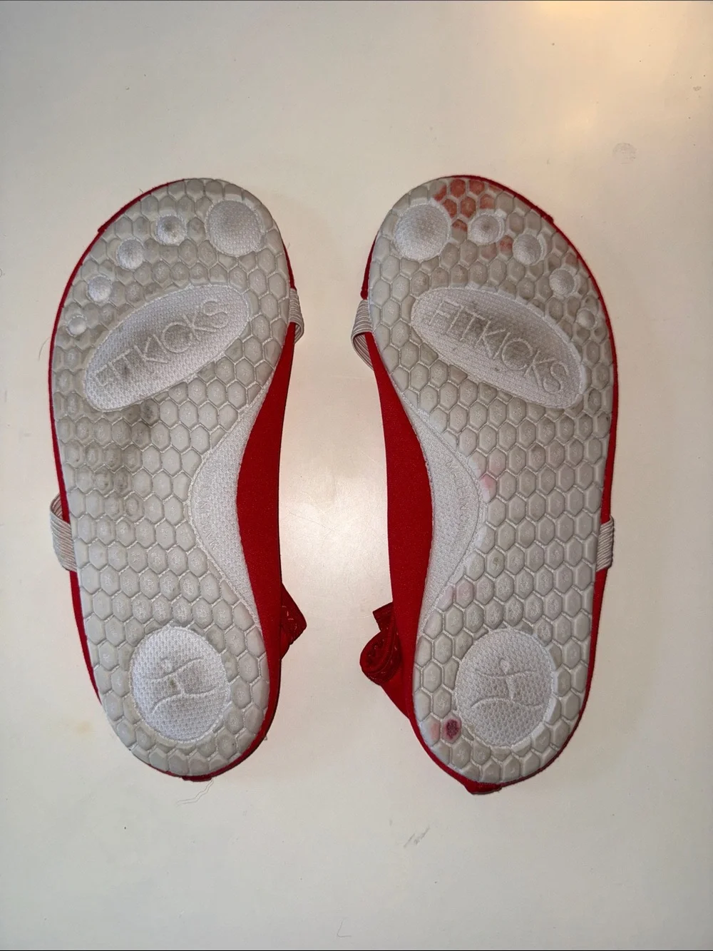 Kids Red Slip-On Water Shoes with White Strap